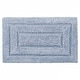 preview thumbnail 13 of 12, Luxurious Cotton Bath Mat - 1'8 x 2'8 Smoke Blue