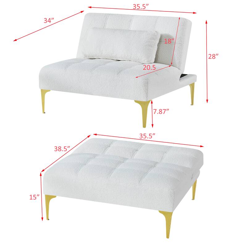 Versatile Convertible Sofa Bed Futon with Adjustable Backrest