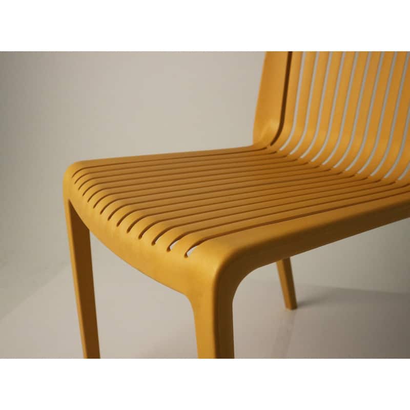 Lagoon Milos Resin Stackable All Weather Side Chair Set of 2
