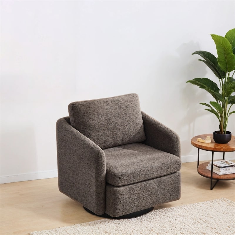 31.5"W Swivel Accent Chair and Comfy Round Accent Single Sofa Chair