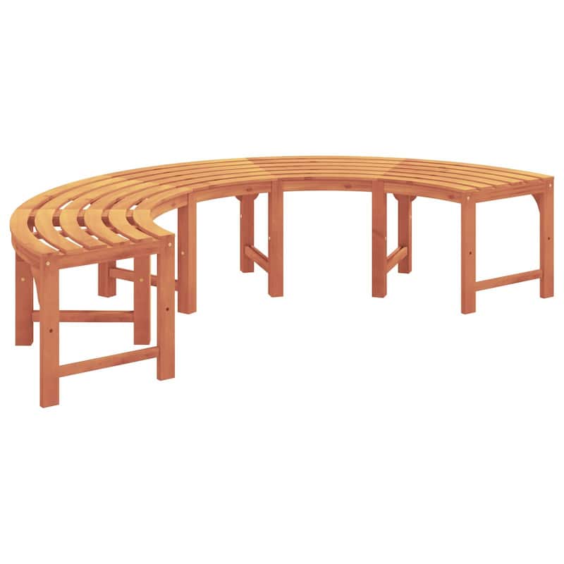 vidaXL Outdoor Tree Bench 200 cm Solid Wood Eucalyptus - 78.7 x 31.5 x 17.7 in