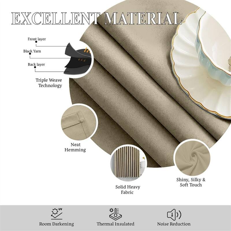Beige Pinch Pleat 84" Traverse