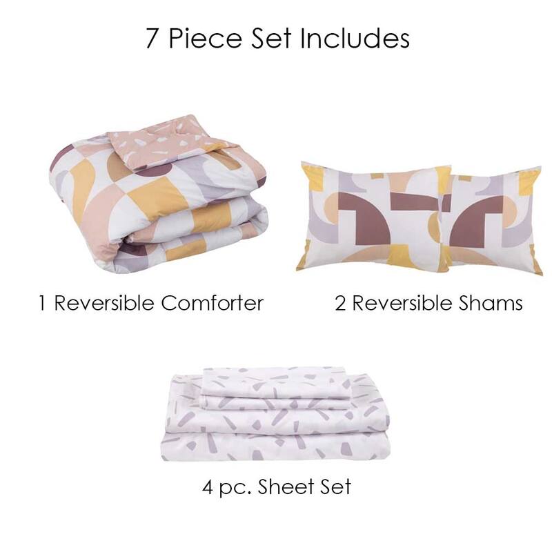 Kidz Mix Geo Reversible Bed In A Bag, Twin