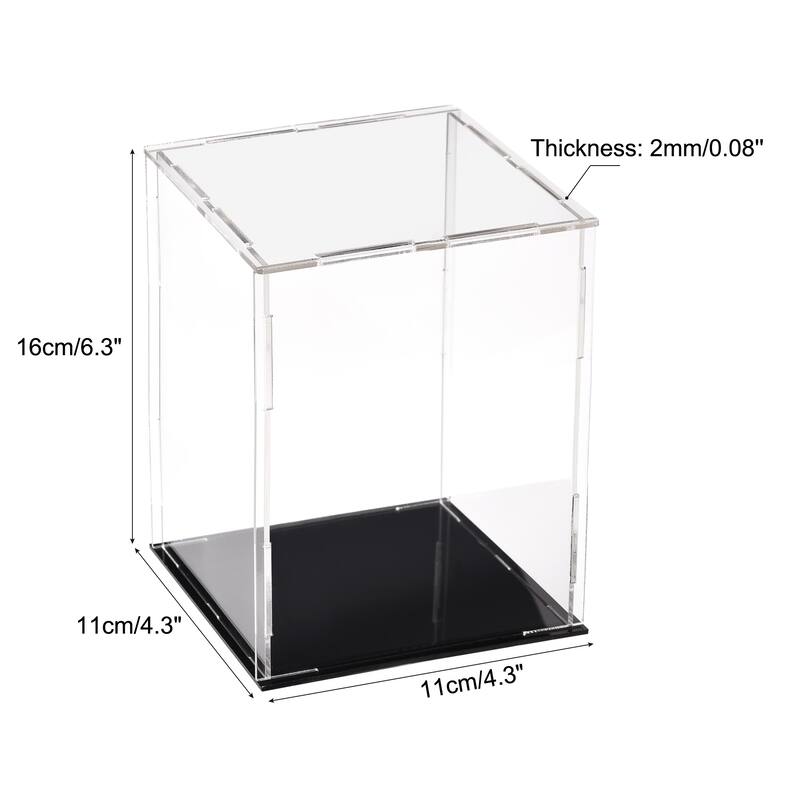 Acrylic Display Case Box Dustproof Protection Showcase Collectibles - 3.9x3.9x5.9inch