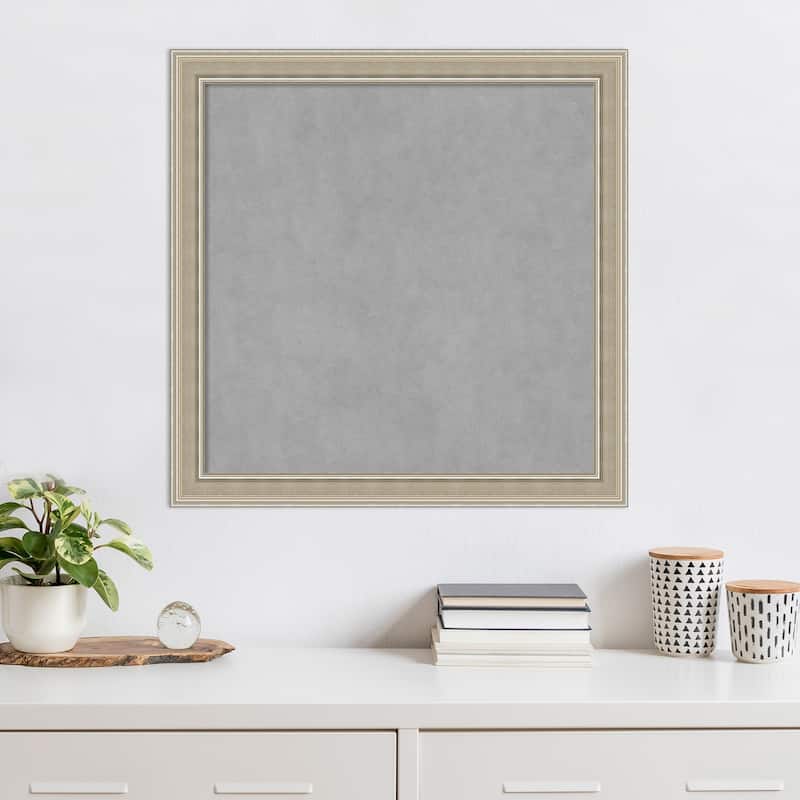 Amanti Art Mezzo Silver Framed Magnetic Board