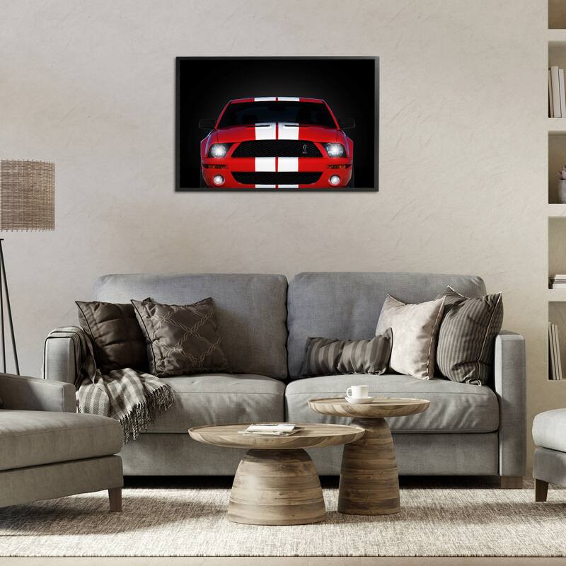 Stupell Iconic Red Sports Car Framed Giclee Art Design By Mark Rogan