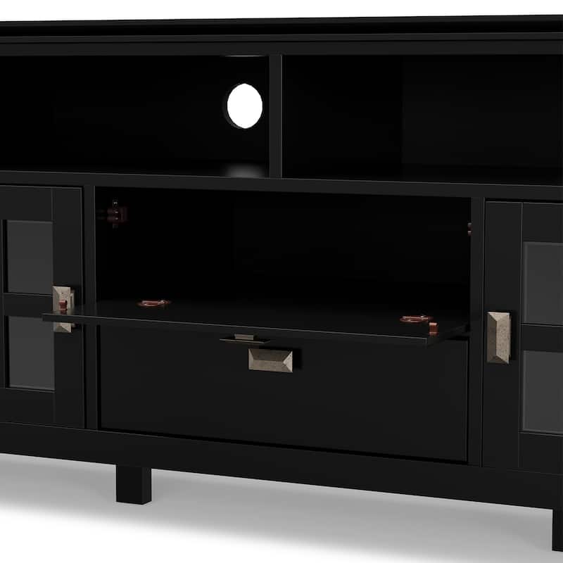 WYNDENHALL Stratford SOLID WOOD 72" Wide TV Media Stand For TVs up to 80"