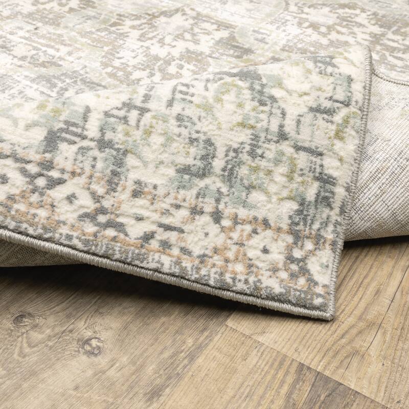 Style Haven Cosette Center Floral Medallion High-Low Pile Area Rug