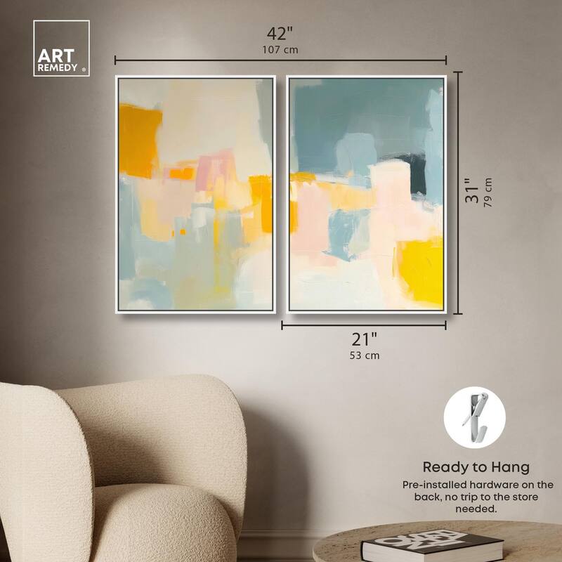 Ocean of Suns I Canvas Set of 2 by Art Remedy