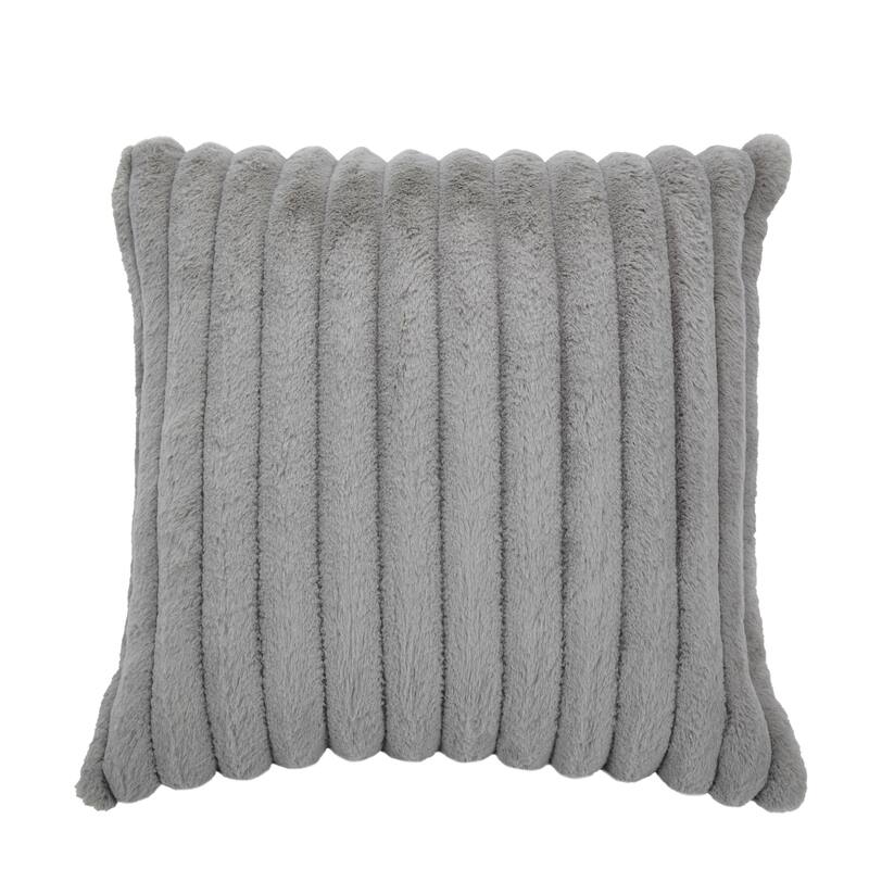 Faux Fur Decorative Throw Pillows for Couch & Bed (Set of 2)