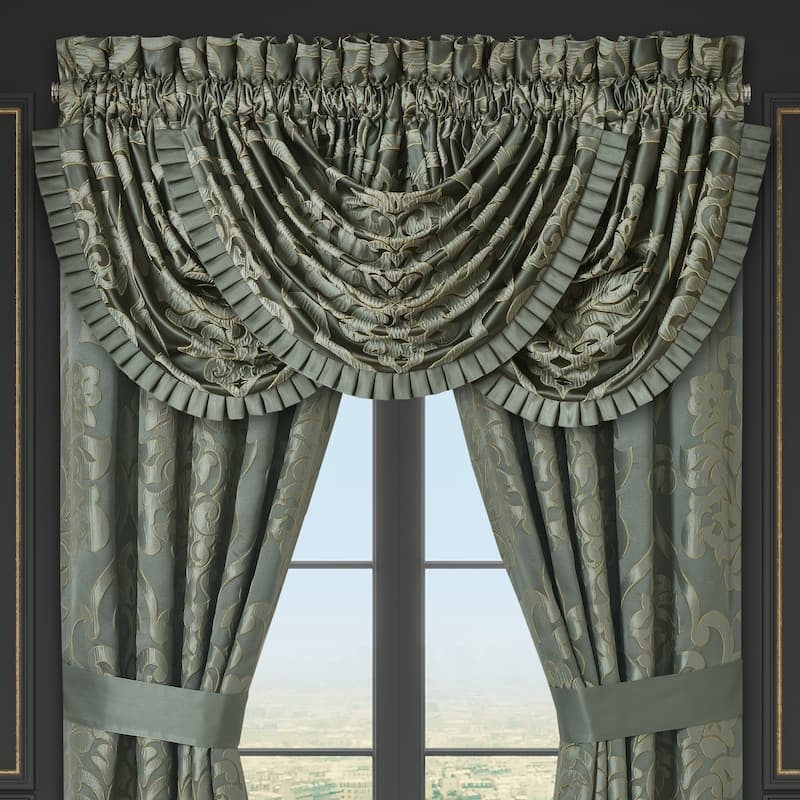 J. Queen New York Santino Window Waterfall Valance - Jade