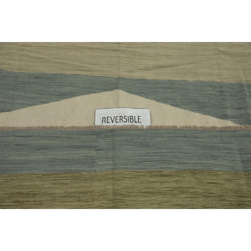 Hand Woven Southwestern Wool Multi-Colored Geometric Area Rug - 12' 0'' X 9' 1''