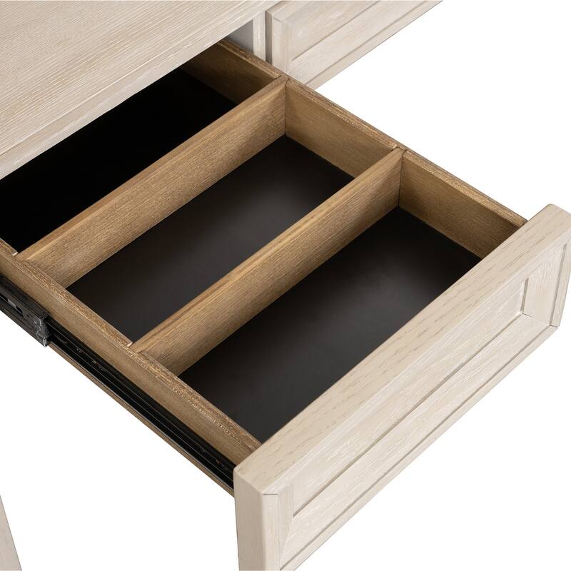 Furniture of America Durem Modern Classic 60" Writing Desk with Drawers and Keyboard Tray
