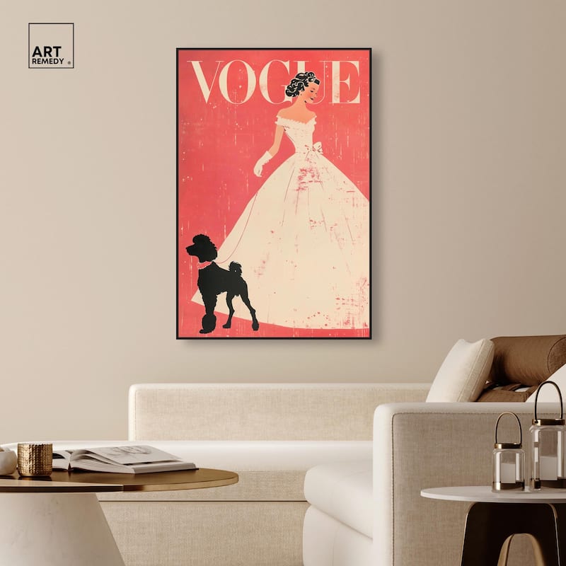 Red and Ivory Cover Canvas by Art Remedy