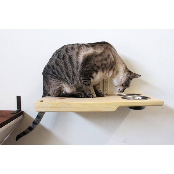 Shop Cat Dining Table Handcrafted Wall Mounted Feeder Shelf