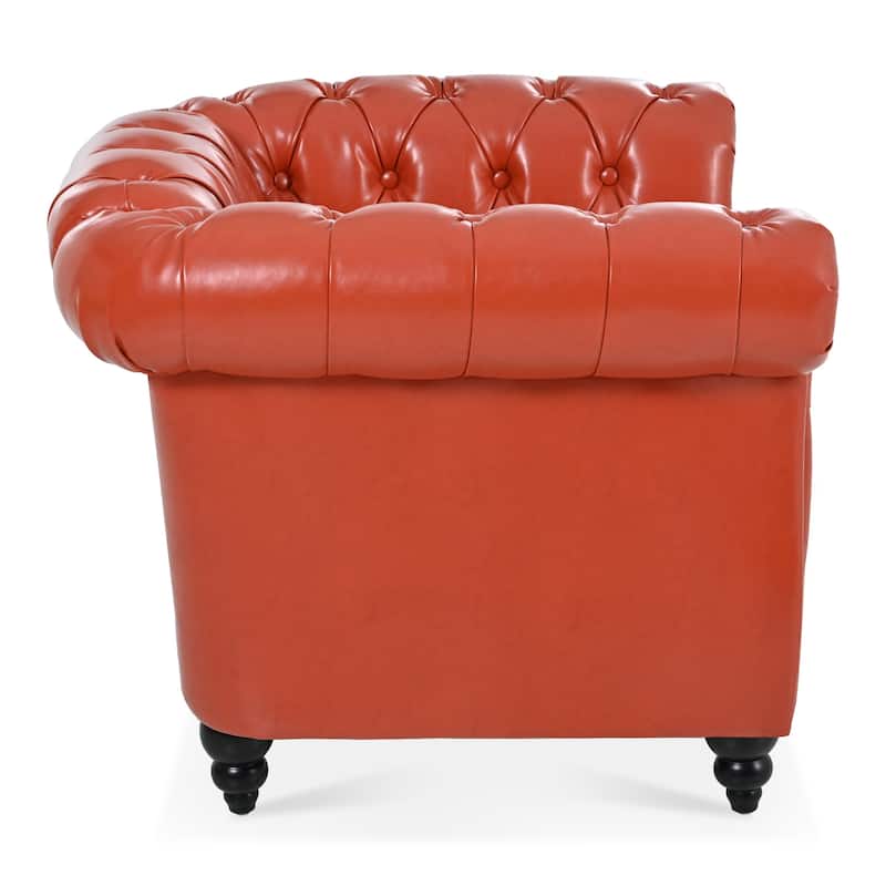 PU Leather 1-Seater Sofa with Pocket Springs