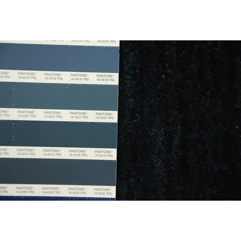 Hand Knotted Oriental 100% Wool Carpet Tribal Animal Pictorial Navy Blue & Blues Gabbeh Area Rug - 8' 11'' X 9' 1''