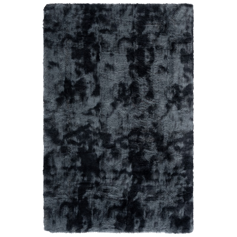 SAFAVIEH Rainbow Shag Didy Shag Rug - 5' x 7' - Dark Grey