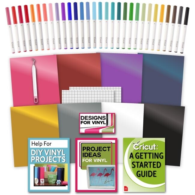 Shop Cricut Premium Vinyl Value Pack Bulk Pen Set Decal Vinyl Weeder Tool Eguide Overstock 30386503