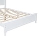 preview thumbnail 8 of 7, Full Size Wood Platform Bed Frame,Retro Style Four Poster Bed