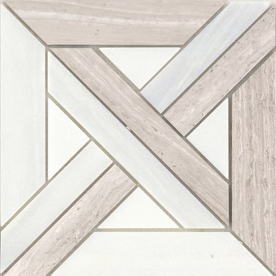 Emser Tile Alluro - 9" x 9" Square Basketweave Mosaic Wall Tile -