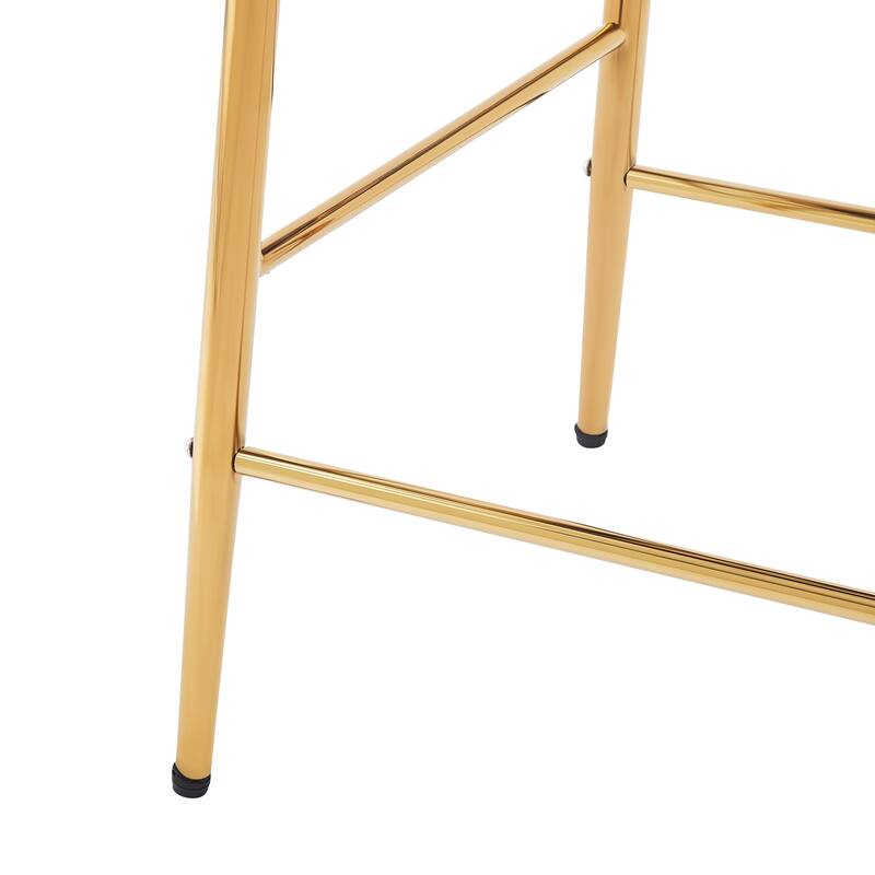Christopher Knight Home - Harper Modern Velvet 28-Inch Counter Stools with Gold Brass Frame (Set of 2)