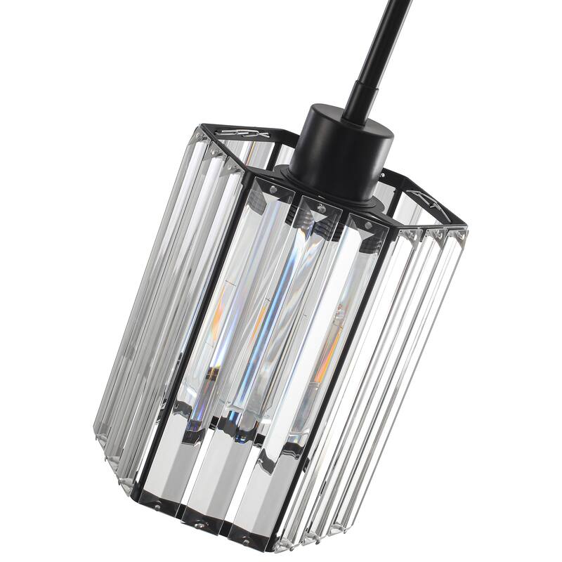 1-Light Crystal Pendant Lighting Fixtures for Sloped Ceiling