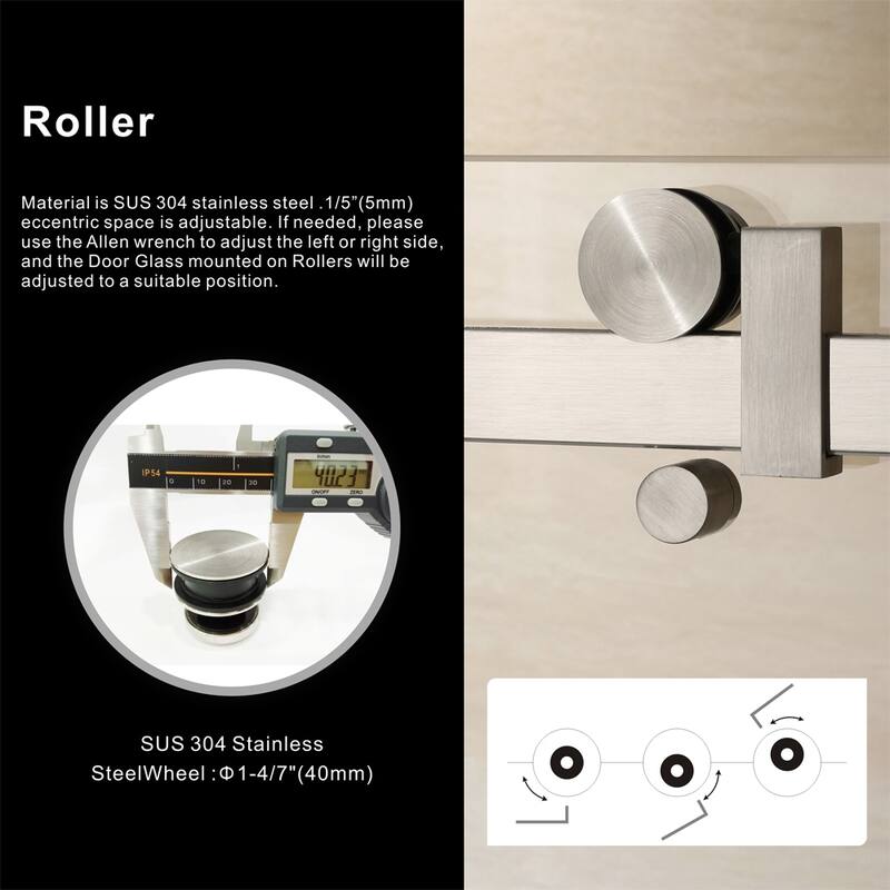 FELYL 44-48" W × 76" H Single Sliding Frameless Shower Door with Heat Soaking Process and Protective Coating Clear Glass