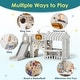 preview thumbnail 5 of 12, 10 in 1 Toddler Slide with Basketball Hoop, Outdoor Slide for Toddlers Age 1-3 with Kid Playhouse