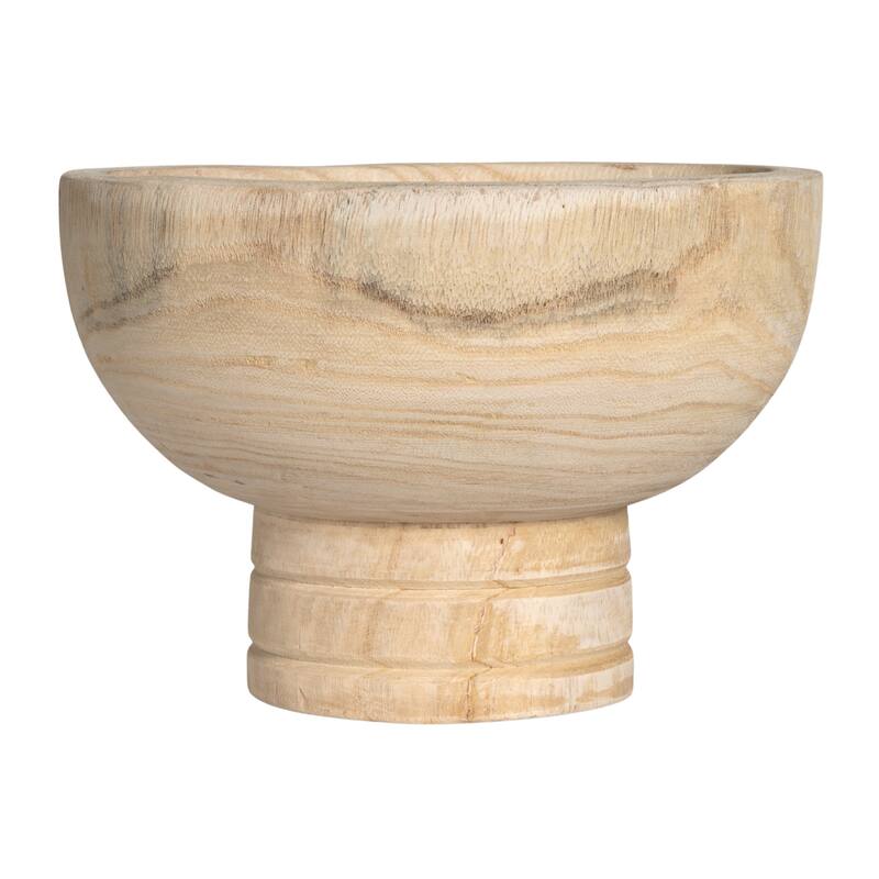 Paulownia Wood Pedestal Bowl
