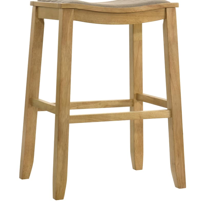 Iyani Backless Bar Stool, Counter Height Kitchen Stool with Wood Legs