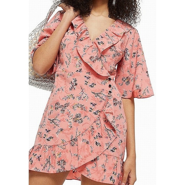 topshop ruffle wrap dress