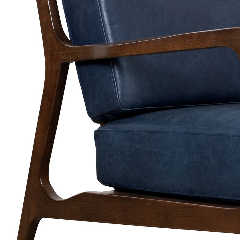 Poly & Bark Verity Leather Lounge Chair - Full Grain Genuine Italian Leather