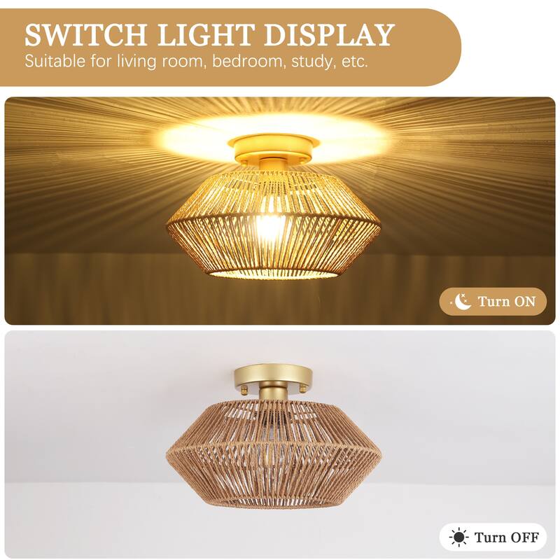 Farmhouse Style Semi Flush Mounts Ceiling Light for Kitchen Living Room - N/A