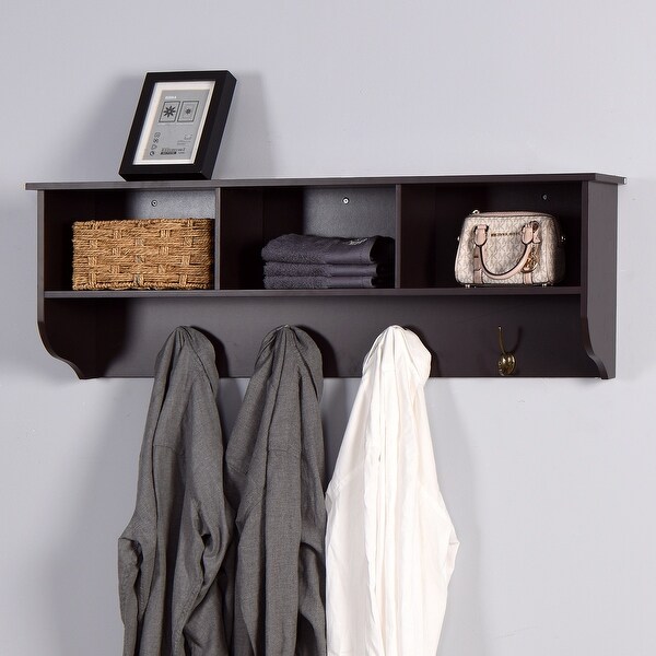 Wall coat rack with storage sale