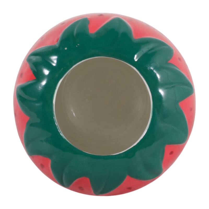 Decorative Strawberry Pencil Cup Storage - 4", Red - 4.0"