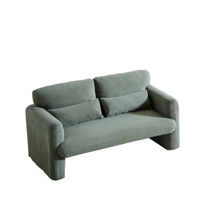 Corduroy Fabric Free Combination Sofa Set w/Support Pillow