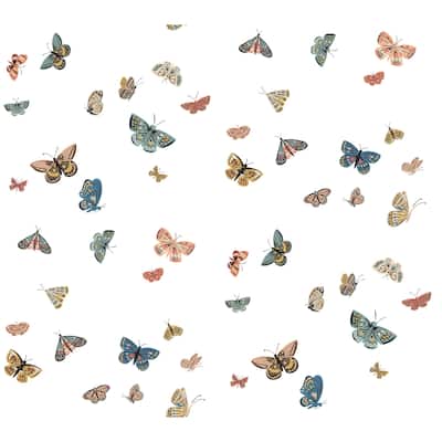 Rifle Paper Co. Butterfly House White Peel and Stick Wallpaper