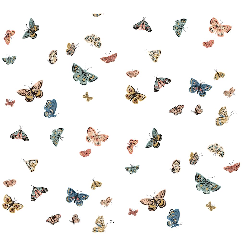 Rifle Paper Co. Butterfly House White Peel and Stick Wallpaper