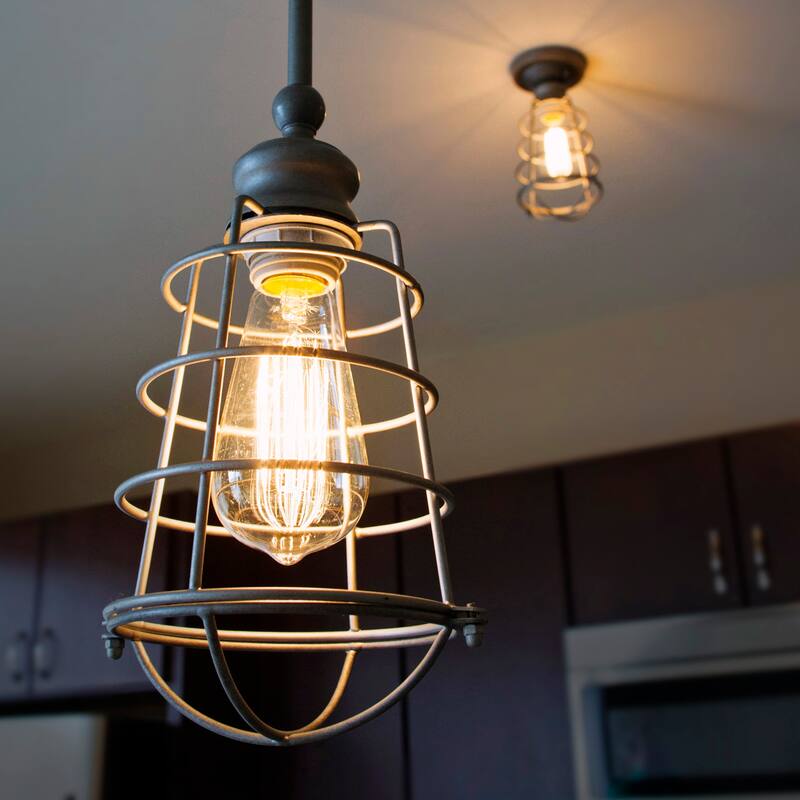 Design House Ajax 1 Light Dimmable Semi-Flush Ceiling Fixture