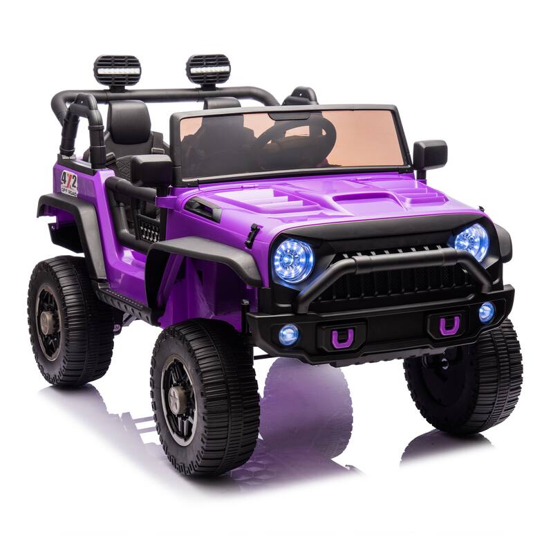 24V Electric Ride-On Truck for Kids, Two-Seater, Parental Remote Control, MP3, Bluetooth, Ages 3+