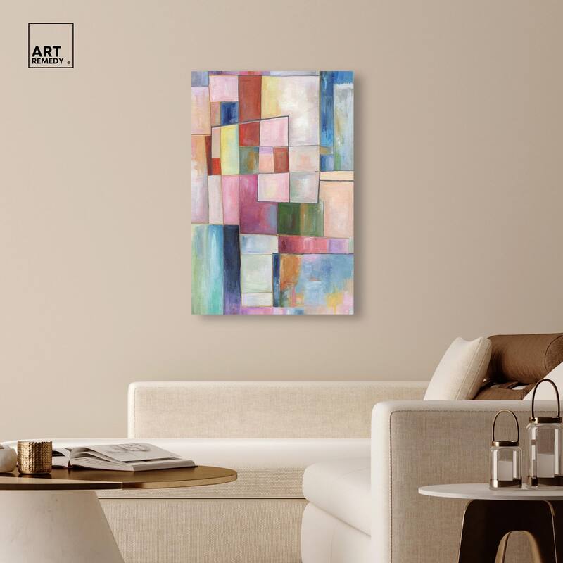 Multi-colored Glaze Canvas by Art Remedy, Gallery Wrapped