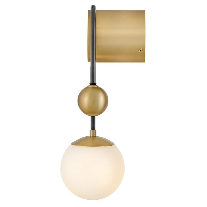 Lark 83570 Auggie 1 Light 18" Tall Wall Sconce with Etched Opal Glass