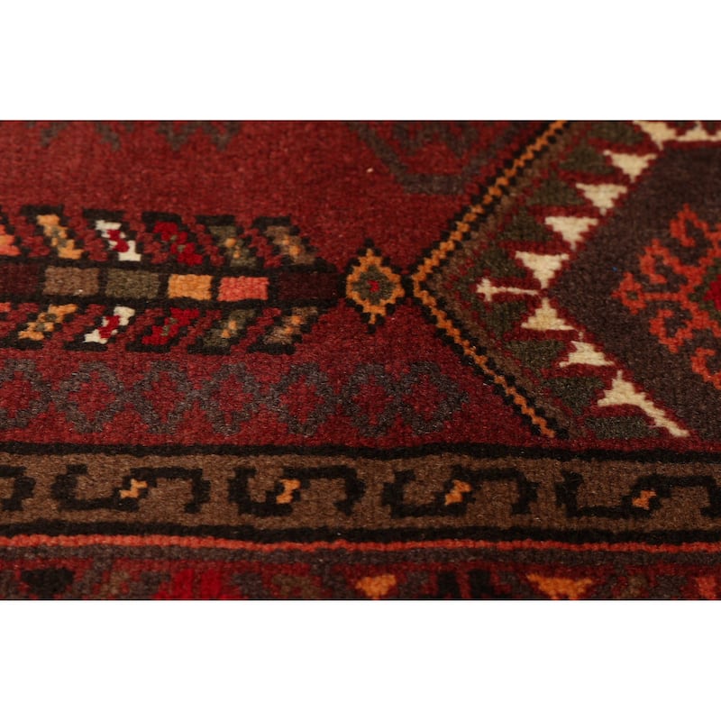 ECARPETGALLERY Hand-knotted Andelz Dark Red Wool Rug - 3'5 x 5'0
