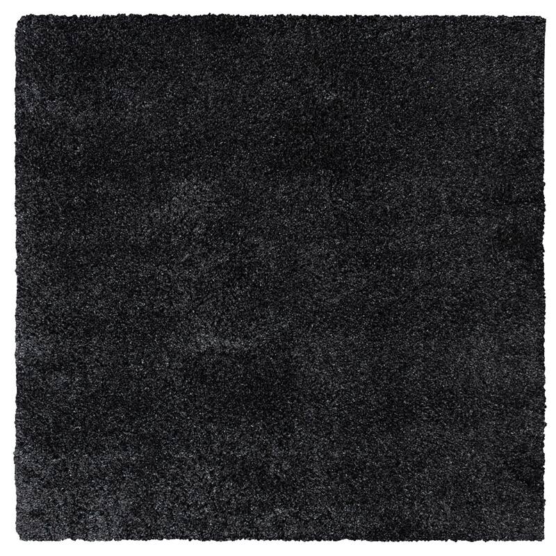SAFAVIEH Royal Shag Sannie 2-inch Thick Rug - 6'7" Square - Charcoal