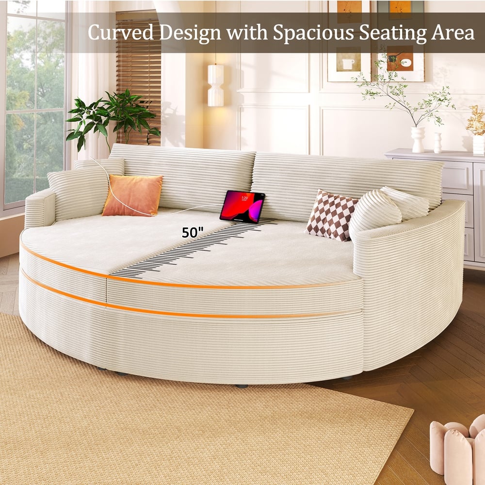 Oversized Double Chaise Lounge Sofa, Sofa Bed Recliner Loveseat Sofa Couch with Deep Seat and USB Ports