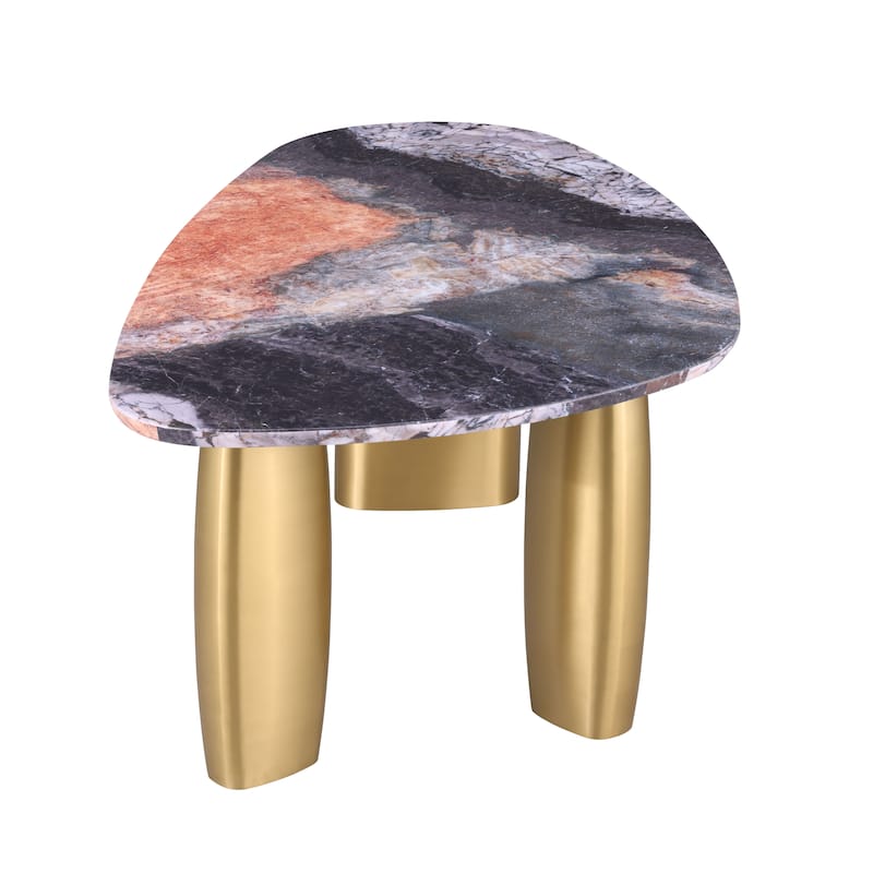 Furniture of America Luvien Modern 5-Piece Multi-Color Sintered Stone Top Oval Dining Set