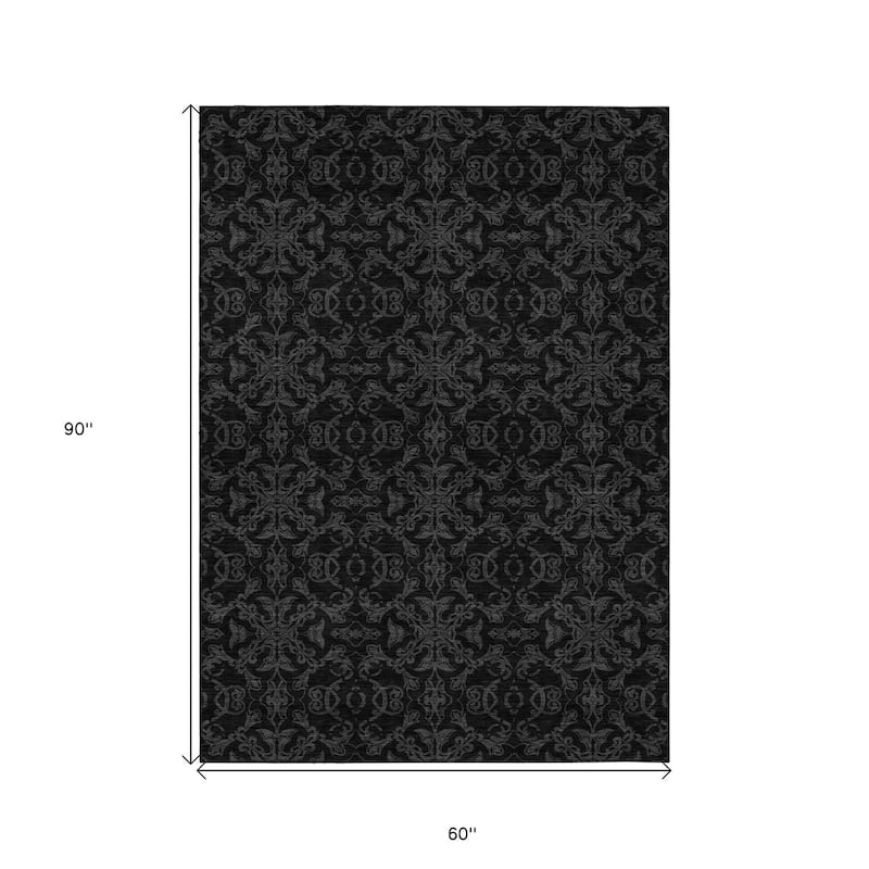 HomeRoots Medallion Transitional Rectangle Outdoor Rug