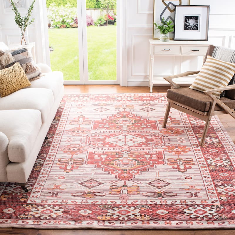 SAFAVIEH Handmade Saffron Elyssa Rug - 8' x 10' - Terracotta/Ivory
