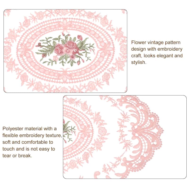 12x16in Retro Lace Placemat Oval French Crochet Doilies